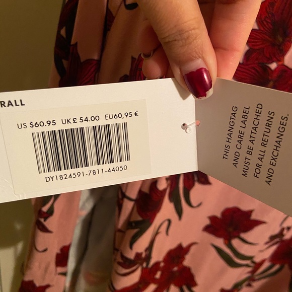 NWT JustFab Pink Floral Dress - Picture 5 of 7